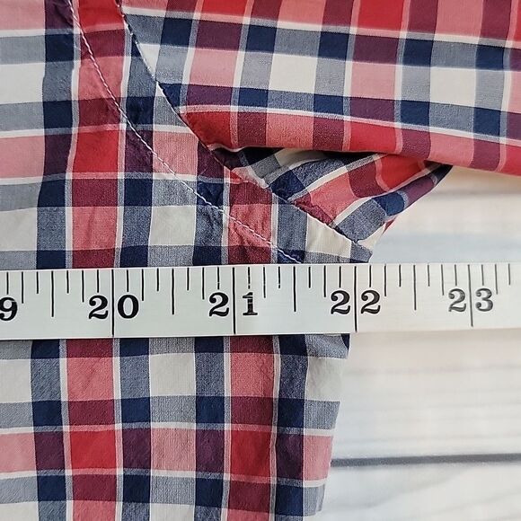 Blue by Pronto Uomo checkered plaid button-down shirt Men's Size L - Picture 9 of 10